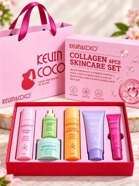 Kevin & Coco Collagen 6pcs Skincare Set-New Sealed